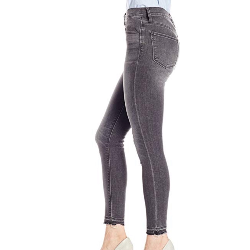 Charcoal Distressed High Rise Skinny Jeans - Picture 4 of 6